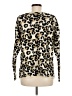 Central Park West Animal Print Gold Pullover Sweater Size M - photo 2