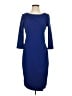 Calvin Klein Solid Blue Cocktail Dress Size 4 - photo 1