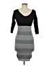Bebe Chevron-herringbone Gray Cocktail Dress Size Med - Lg - photo 2