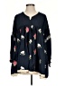 Assorted Brands 100% Other Blue 3/4 Sleeve Blouse Size S - photo 1