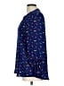 Sunny Leigh 100% Polyester Print Blue Long Sleeve Blouse Size L - photo 5