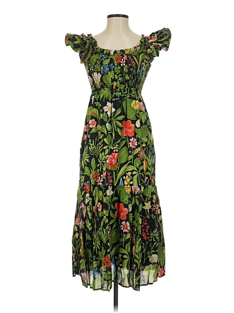 Pre-owned Unbranded Casual Dress In Green