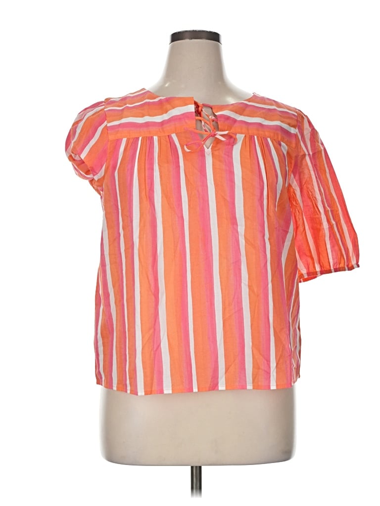 Talbots Short Sleeve Blouse In Multi