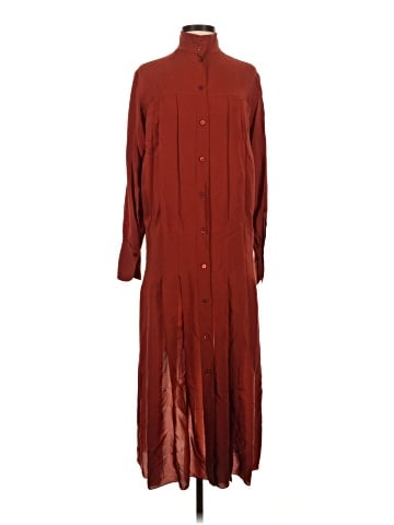 Chloé Silk Pleated High Low Dress (view 1)