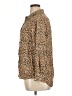 On 34th 100% Viscose Animal Print Brown Long Sleeve Blouse Size 1X - photo 5