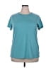 Torrid Solid Teal Active T-Shirt Size 2X Plus (2) - photo 1
