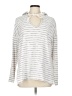 Ann Taylor LOFT Stripes Silver Pullover Sweater Size L - photo 1