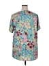 Pixie Lady Floral Teal Short Sleeve Blouse Size 2X - photo 2