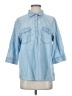 Assorted Brands 100% Cotton Blue 3/4 Sleeve Button-Down Shirt Size S - photo 1