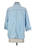 Assorted Brands 100% Cotton Blue 3/4 Sleeve Button-Down Shirt Size S - photo 2