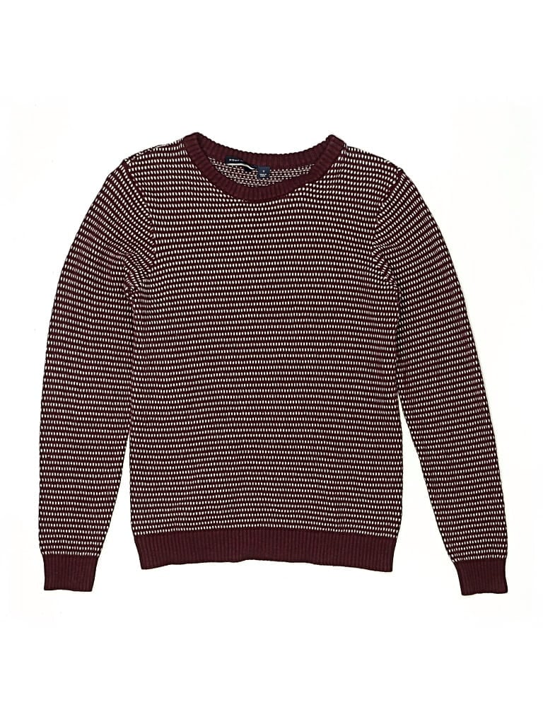 Pre-owned Janie And Jack Kids' Pullover Sweater In Burgundy