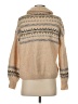 Madewell Chevron-herringbone Tan Turtleneck Sweater Size XS - photo 2