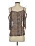 Alice Blue 100% Polyester Brown Sleeveless Blouse Size S - photo 2