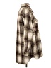 Forever 21 100% Polyester Plaid Brown Coat Size L - photo 4