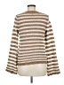 Halogen Stripes Tan Turtleneck Sweater Size M - photo 2