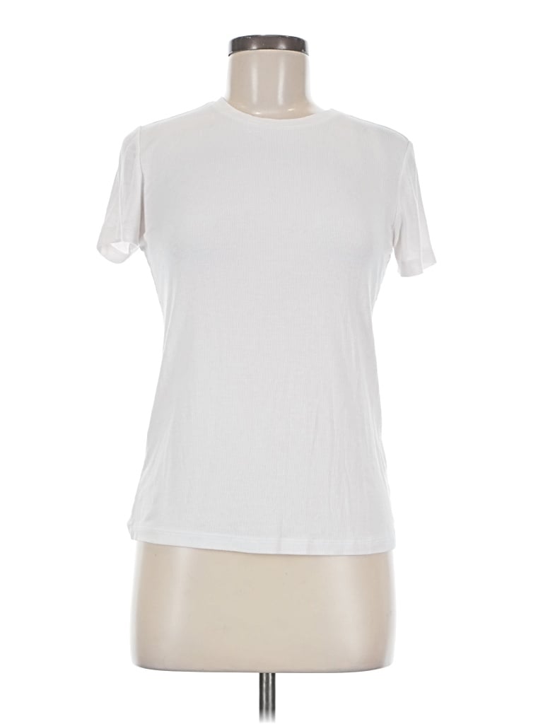 Pre-owned L'agence Short Sleeve T-shirt In White