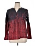 Unbranded Metallic Red Long Sleeve Blouse Size XL - photo 1
