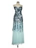 Mac Duggal 100% Polyester Teal Cocktail Dress Size 8 - photo 1