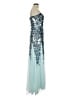Mac Duggal 100% Polyester Teal Cocktail Dress Size 8 - photo 4