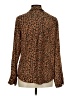Rails Animal Print Brown Long Sleeve Blouse Size M - photo 2