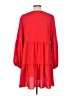 Unbranded Solid Red Casual Dress Size L - photo 2
