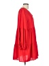 Unbranded Solid Red Casual Dress Size L - photo 4