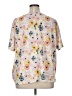 Downeast Floral White Short Sleeve Blouse Size 1X - photo 2