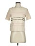 All:Row Ivory Tan Short Sleeve Blouse Size S - photo 1