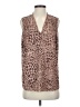 Nine Britton Animal Print Brown Sleeveless Blouse Size S - photo 1