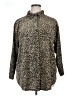 Clio II Animal Print Brown Long Sleeve Button-Down Shirt Size XL (estimated) - photo 1