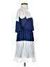 Assorted Brands 100% Polyester Color Block Blue White Cocktail Dress Size S - photo 4