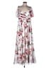 Mac Duggal 100% Polyester Floral White Casual Dress Size 12 - photo 1