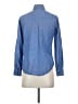 Angie 100% Cotton Blue Long Sleeve Button-Down Shirt Size S - photo 2