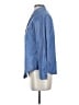 Angie 100% Cotton Blue Long Sleeve Button-Down Shirt Size S - photo 5