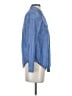 Angie 100% Cotton Blue Long Sleeve Button-Down Shirt Size S - photo 4