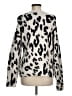 Something Navy Animal Print Silver Ivory Pullover Sweater Size M - photo 2