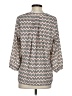 NYDJ 100% Recycled Polyester Print Ivory 3/4 Sleeve Blouse Size XS - photo 2
