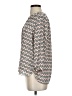 NYDJ 100% Recycled Polyester Print Ivory 3/4 Sleeve Blouse Size XS - photo 5