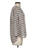 NYDJ 100% Recycled Polyester Print Ivory 3/4 Sleeve Blouse Size XS - photo 4