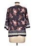 Krazy Kat 100% Rayon Blue 3/4 Sleeve Blouse Size L - photo 2