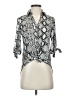 Express 100% Polyester Animal Print Silver 3/4 Sleeve Blouse Size XS - photo 1