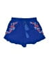 Xhilaration 100% Rayon Hearts Blue Shorts Size XS - photo 1
