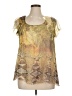 Apt. 9 100% Polyester Gold Short Sleeve Blouse Size 0X - photo 1