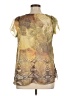 Apt. 9 100% Polyester Gold Short Sleeve Blouse Size 0X - photo 2