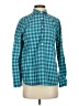 J.Crew 100% Cotton Checkered-gingham Teal Long Sleeve Button-Down Shirt Size 4 - photo 1