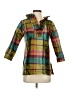 Devon Baer Color Block Green 3/4 Sleeve Button-Down Shirt Size XS - photo 1
