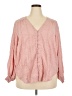 Torrid Pink Long Sleeve Blouse Size 2X Plus (2) - photo 1