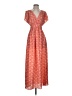 Max Studio 100% Polyester Paisley Orange Red Casual Dress Size XXS (estimated) - photo 1