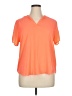 Liberty Love 100% Polyester Orange Short Sleeve Top Size 1X - photo 1