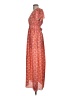 Max Studio 100% Polyester Paisley Orange Red Casual Dress Size XXS (estimated) - photo 5